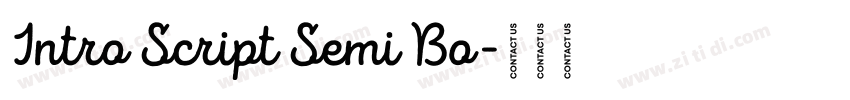 Intro Script Semi Bo字体转换